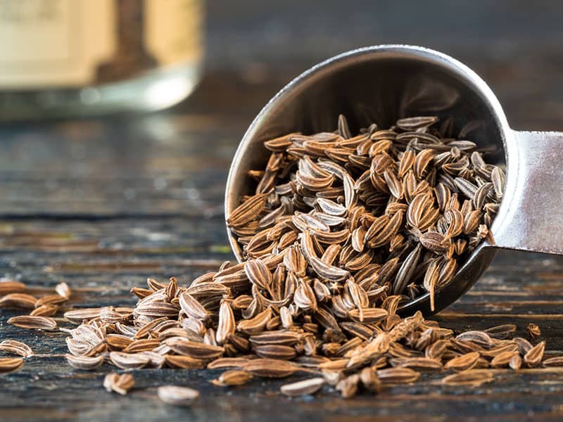 Caraway Seeds Spilled Teaspoon