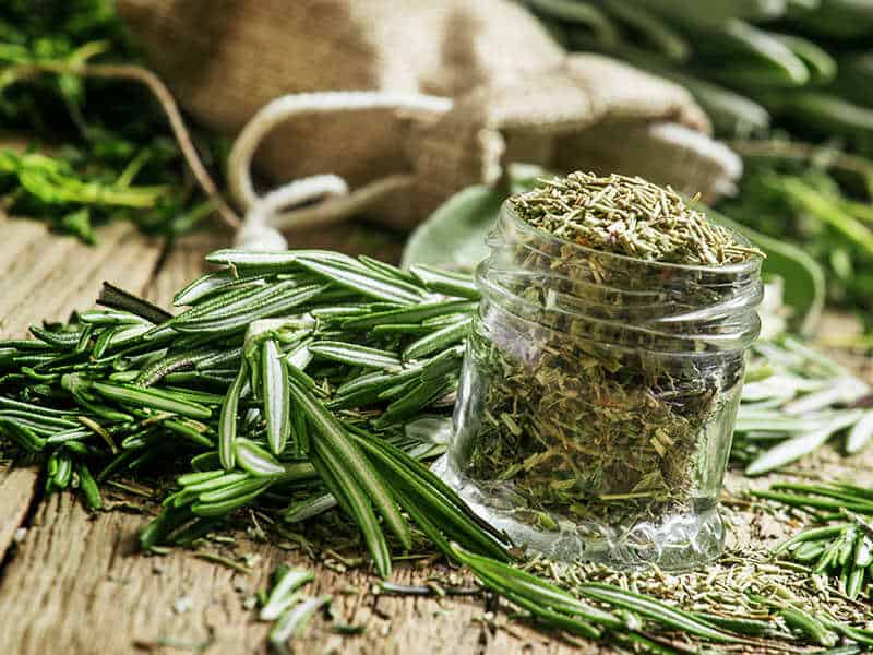 Dried Rosemary Glass Jar