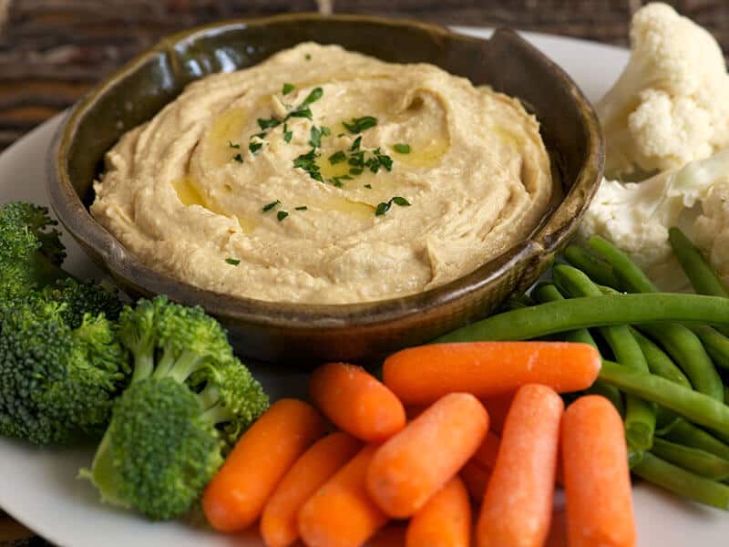 Hummus Drizzled Olive
