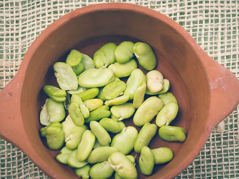 Lima Beans Inside Ceramic