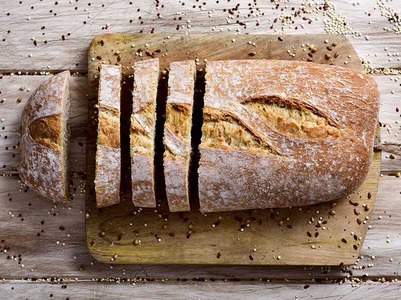 Loaf Spelt Bread Cut