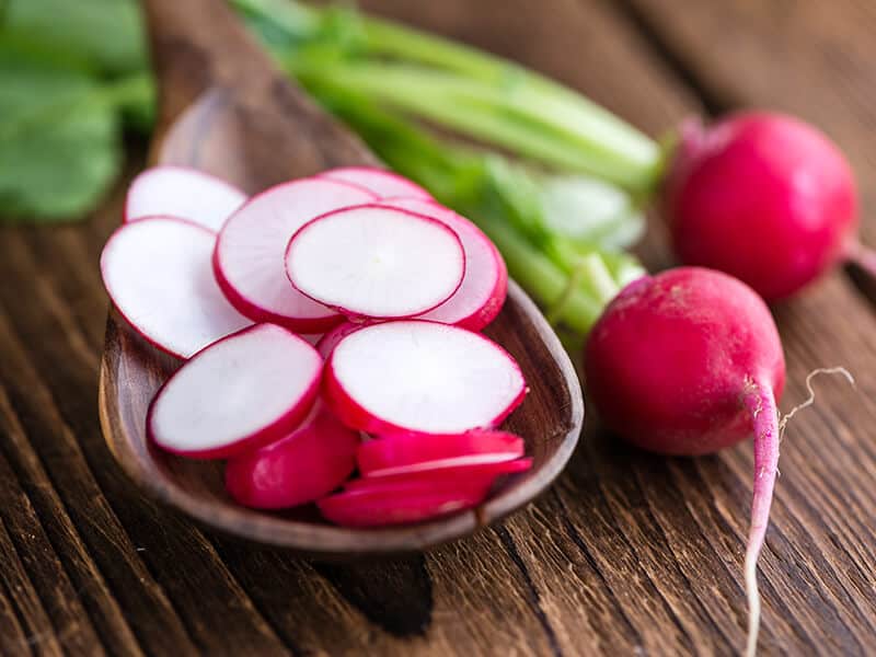 Sliced Radishes