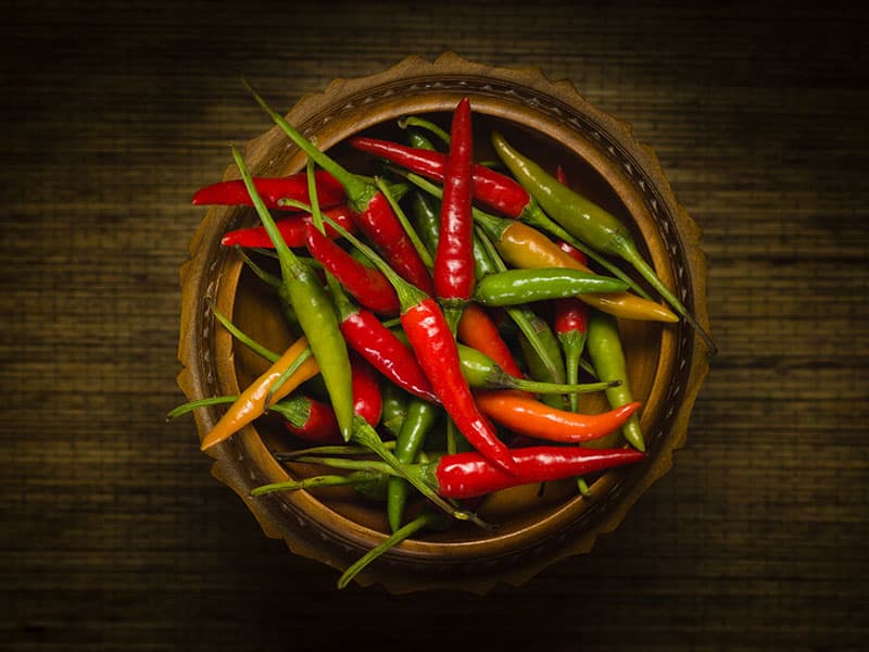 Thai Red Green Chilis