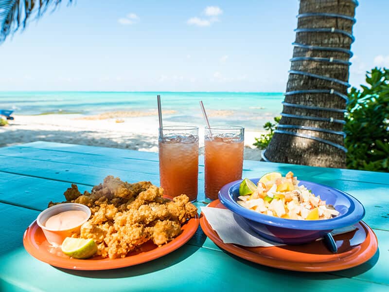 Conch Fritters Salad