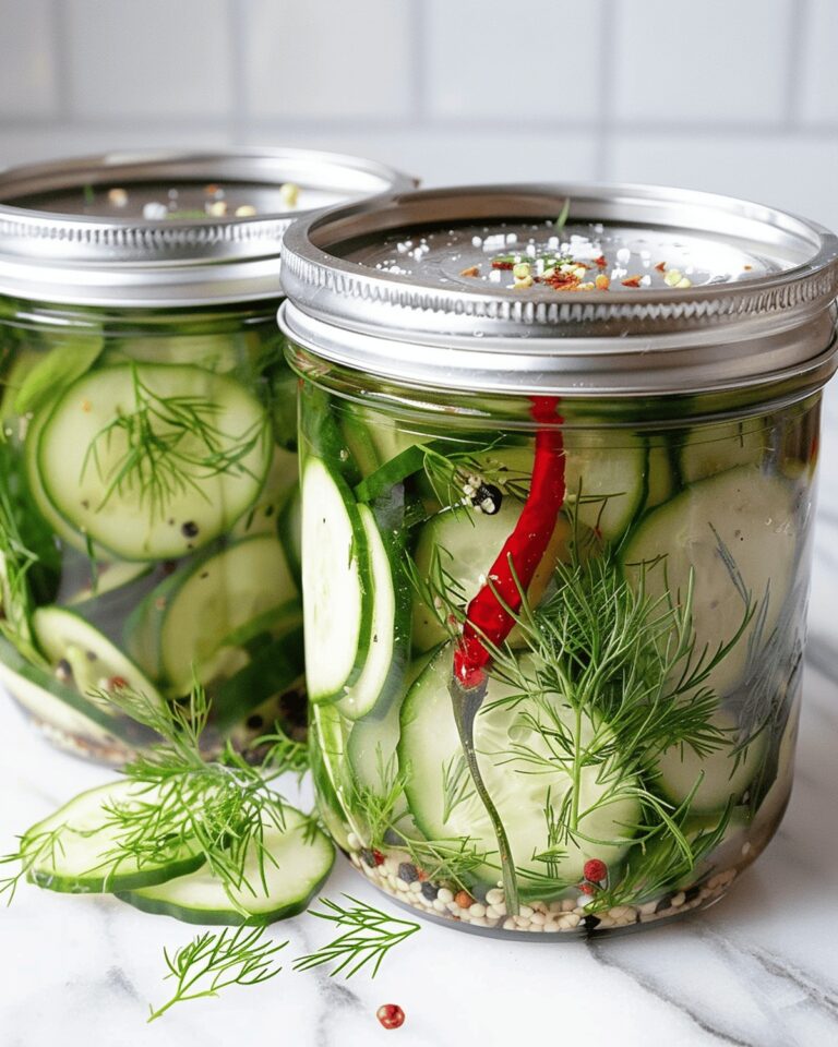 Spicy Garlic Dill Refrigerator Pickles Recipe