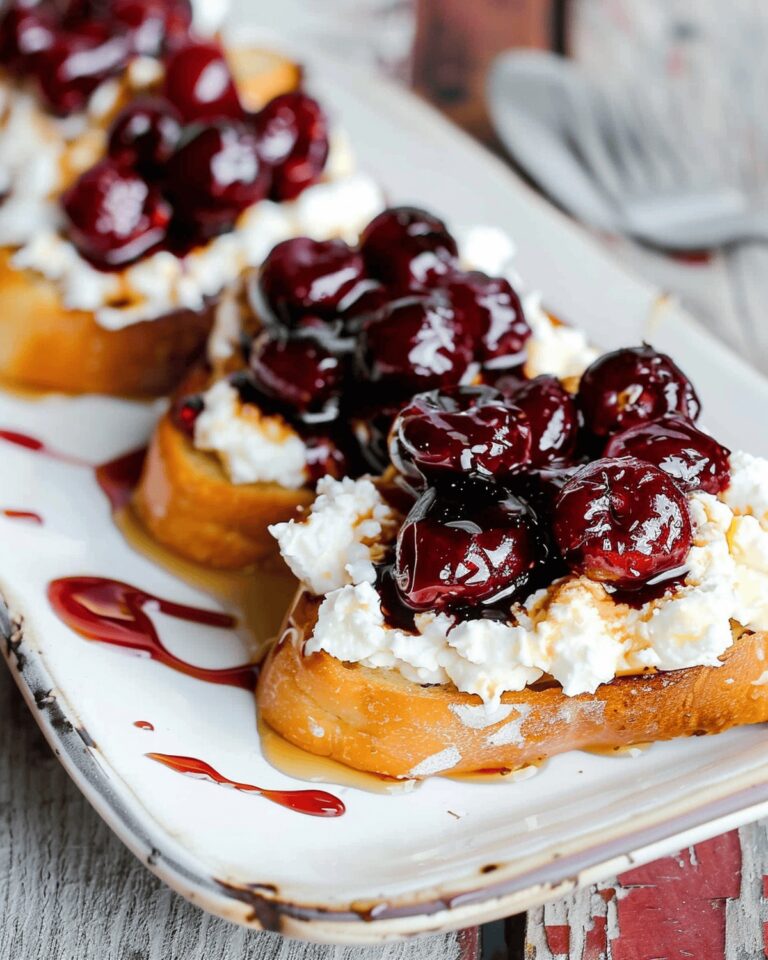 Honey Roasted Cherry & Ricotta Toast Recipe