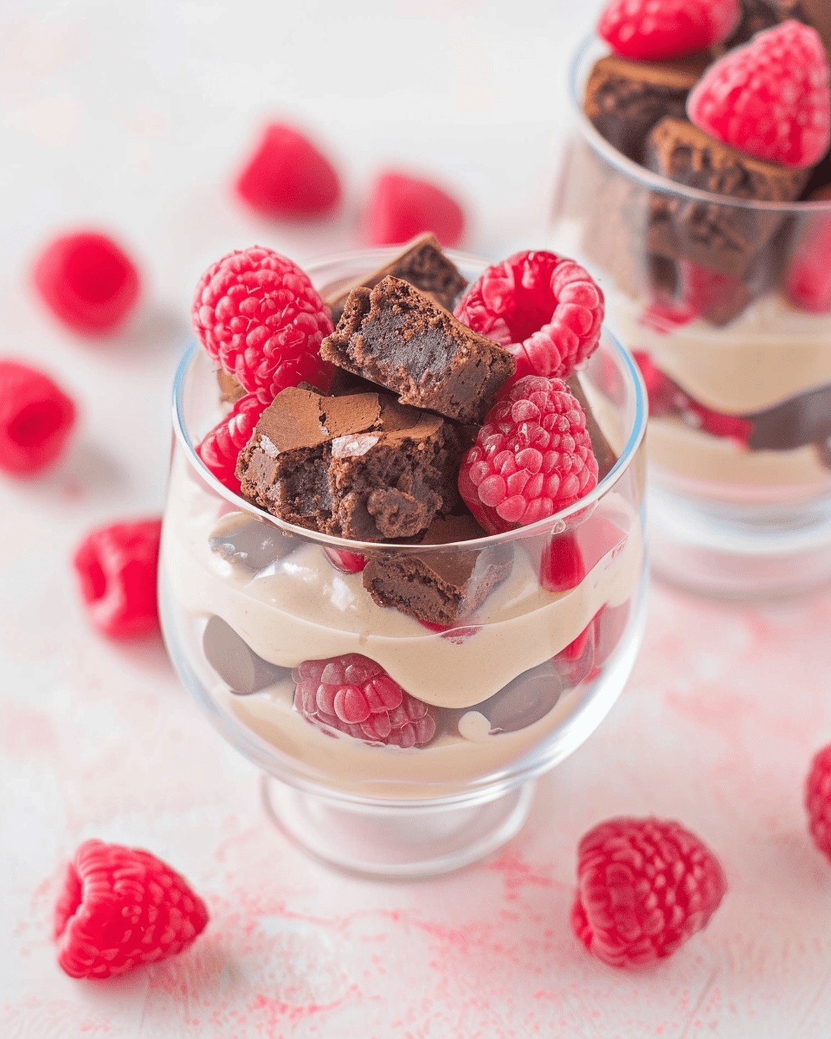 Raspberry Brownie Parfaits Recipe