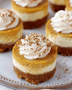 Adorable Mini Pumpkin Pie Cheesecakes Recipe