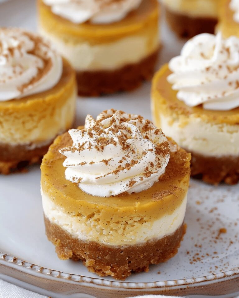 Adorable Mini Pumpkin Pie Cheesecakes Recipe