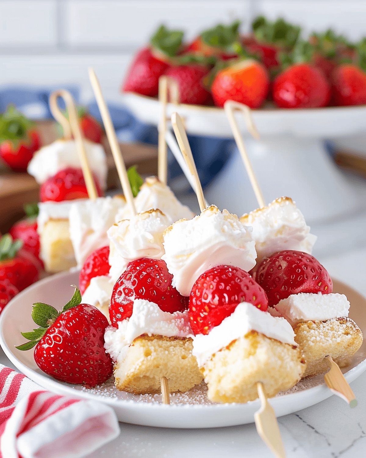 Sweet Strawberry Shortcake Kabobs Recipe