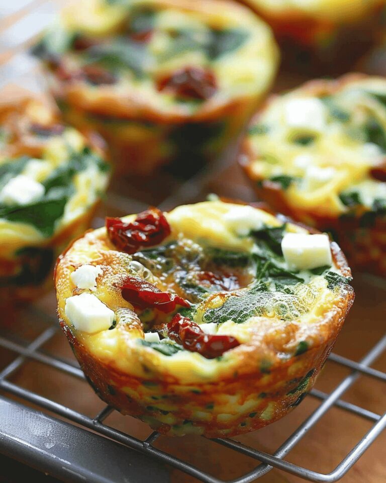 Hearty Spinach, Feta, and Sun-Dried Tomato Egg Muffin Cups Recipe
