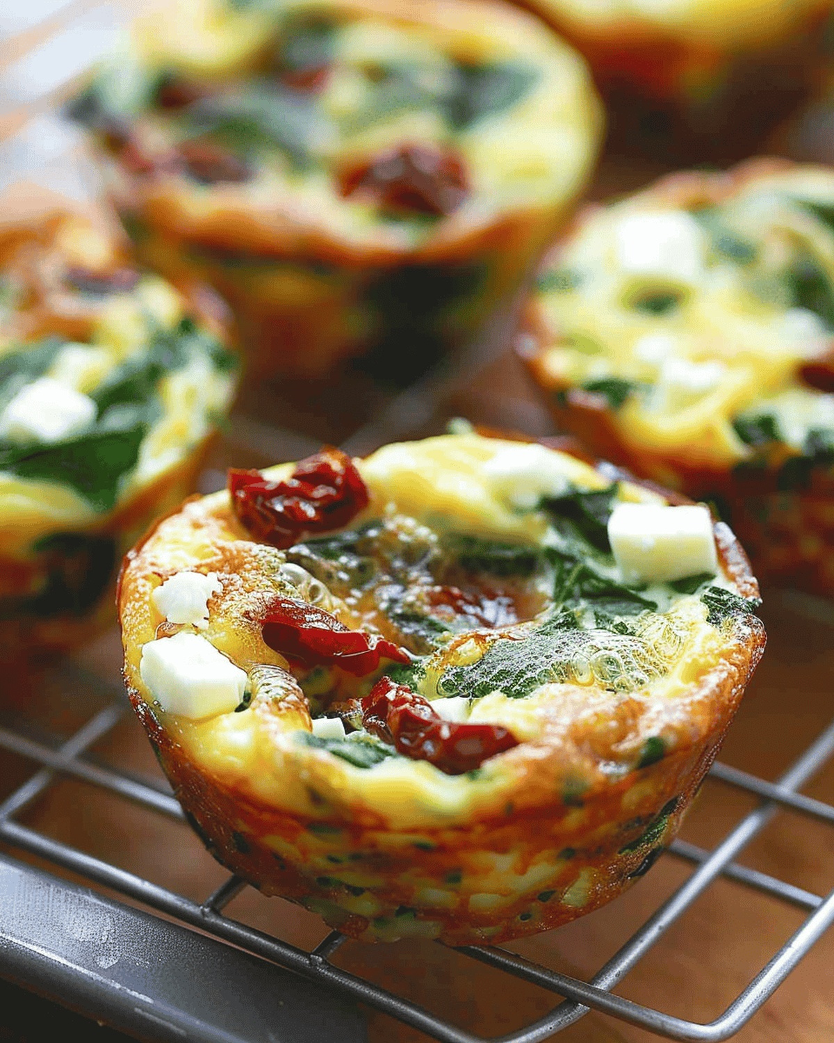 Hearty Spinach, Feta, and Sun-Dried Tomato Egg Muffin Cups Recipe