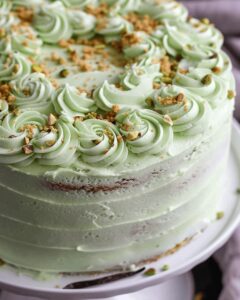 Velvety Vanilla Bean Pistachio Cake Recipe