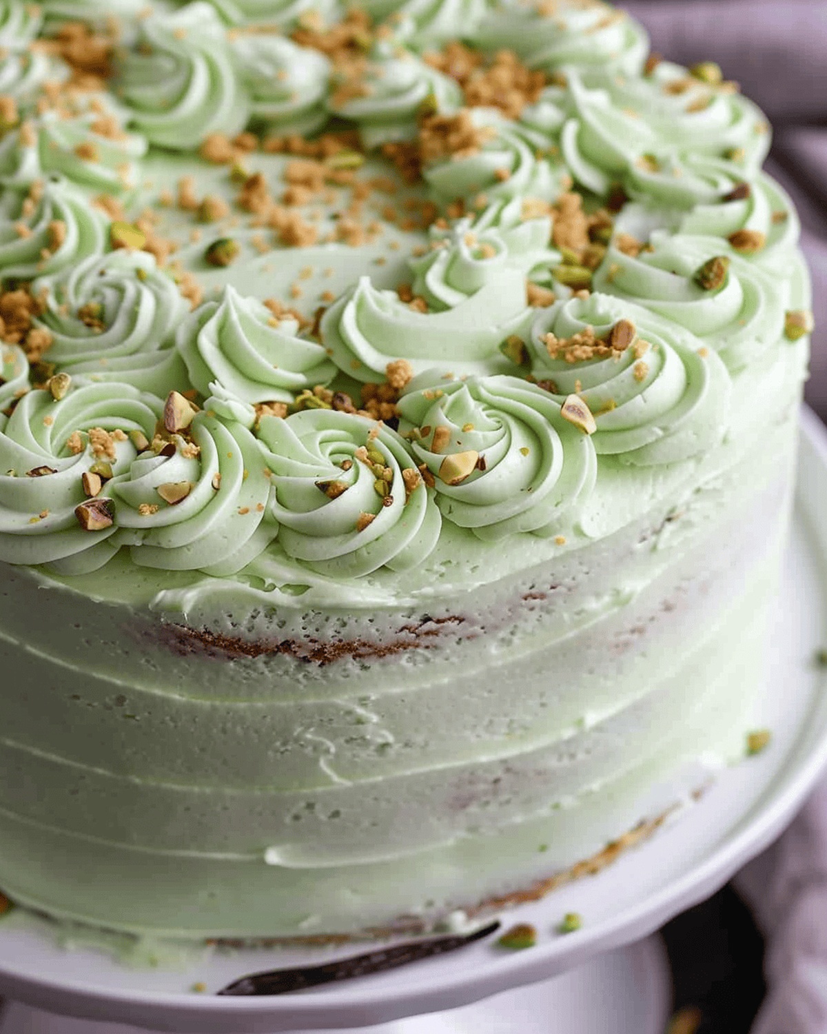 Velvety Vanilla Bean Pistachio Cake Recipe