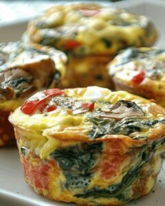 Fluffy Spinach Quiche Muffins Recipe