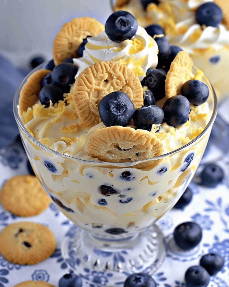 Dreamy Lemon Blueberry Cheesecake Salad Recipe
