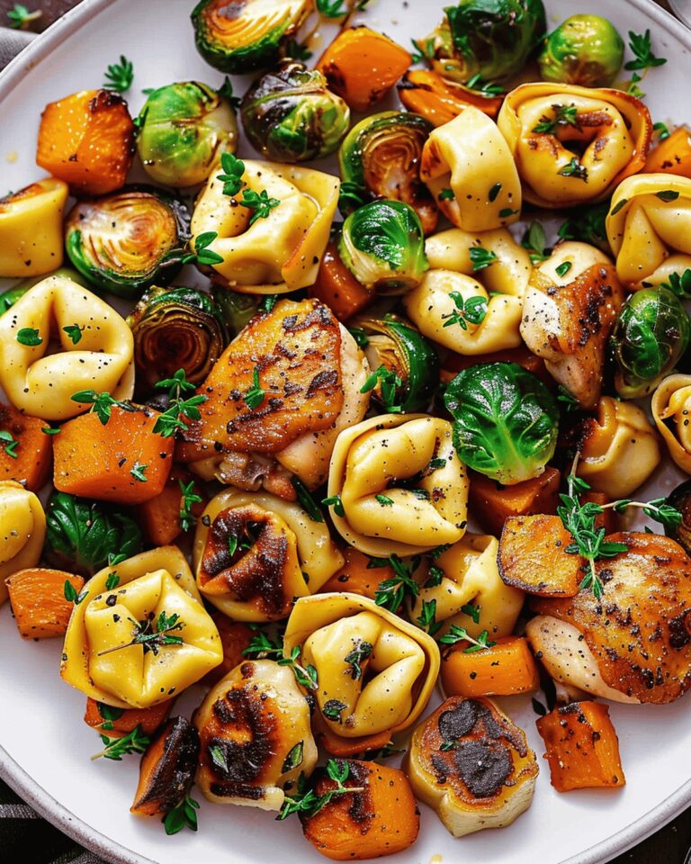 Autumn Chicken And Tortellini With Roasted Vegetables Recipe