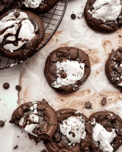 Gooey Chocolate Marshmallow Cookies Recipe