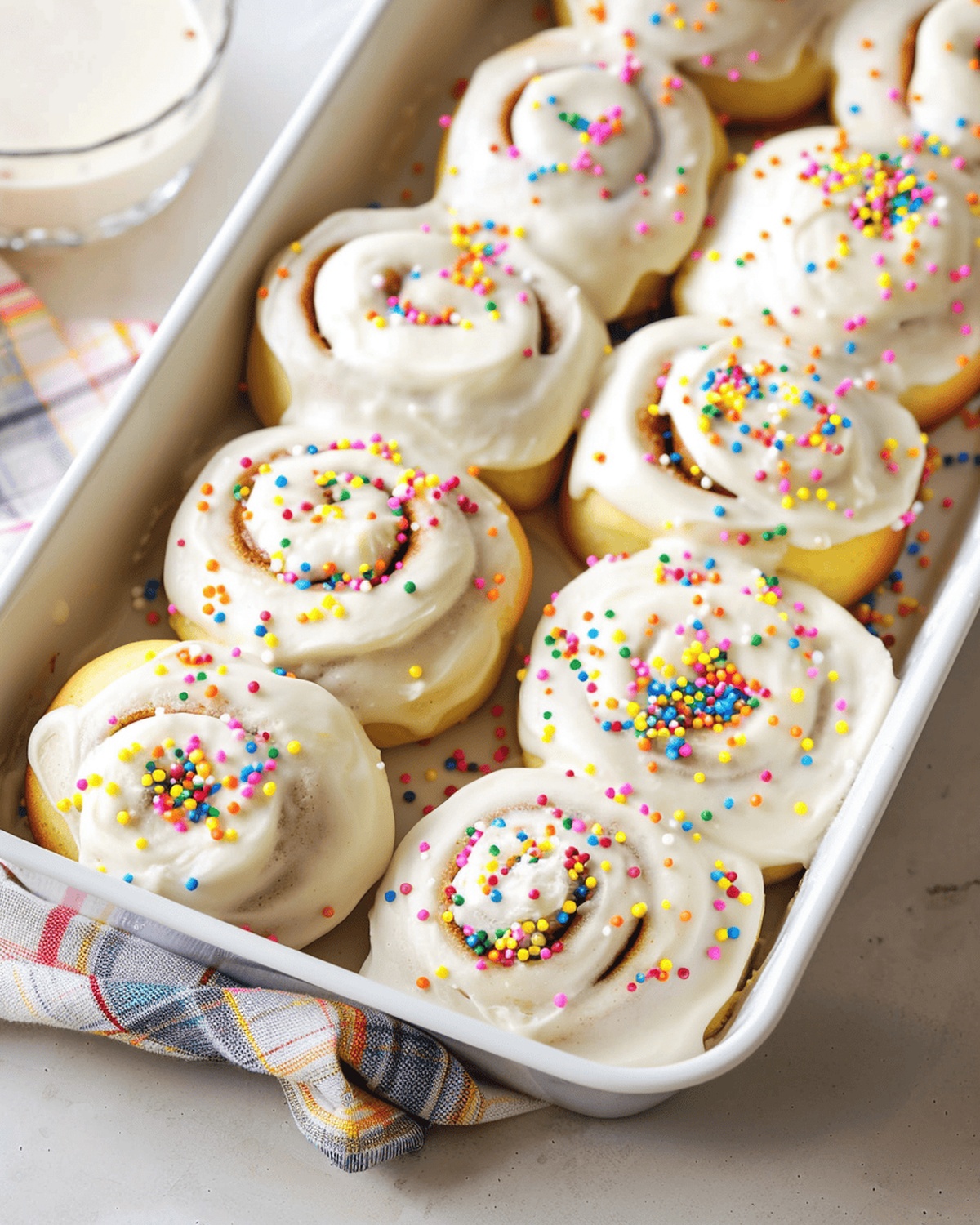 Sweet Birthday Cake Cinnamon Rolls Recipe