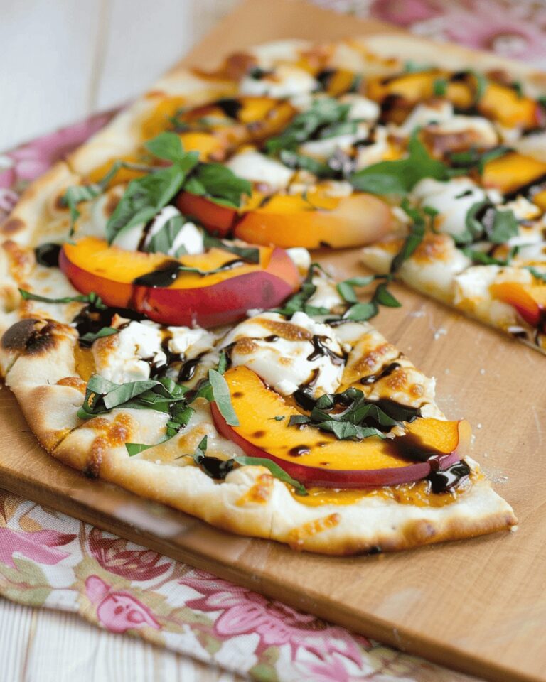 Summer Peach and Balsamic Pizza Recipe