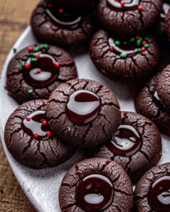 Chocolate Thumbprint Cookies Recipe
