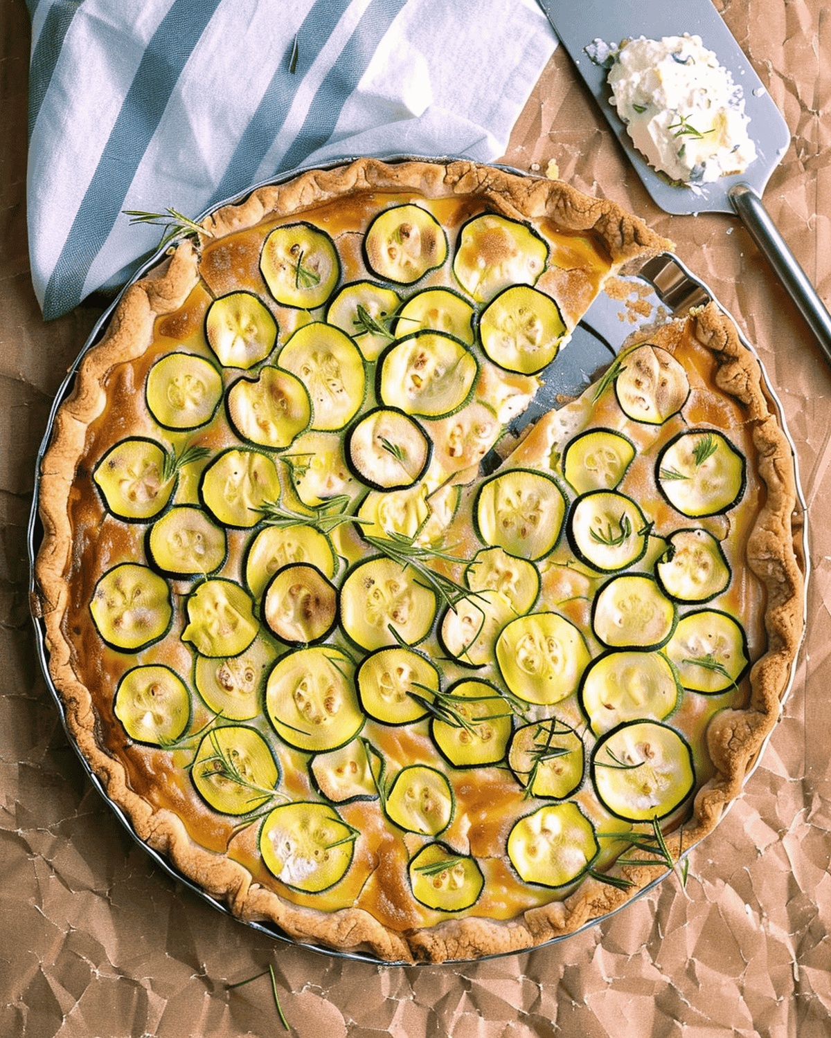 Zesty Courgette Ricotta Tart Recipe