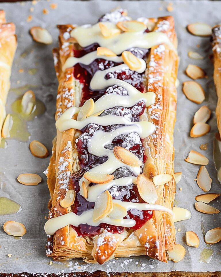 Flaky Raspberry Almond Puff Pastry Danish Recipe