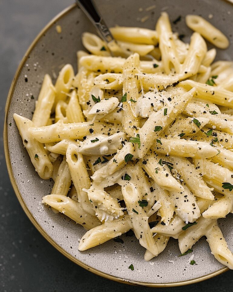 Velvety Garlic Chicken Penne Recipe