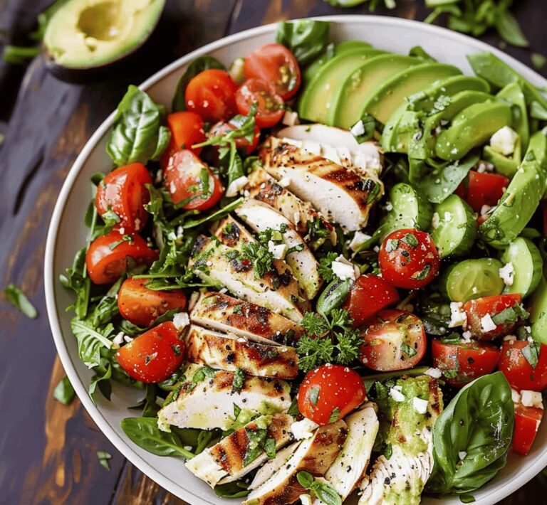 Chicken Avocado Caprese Salad Recipe