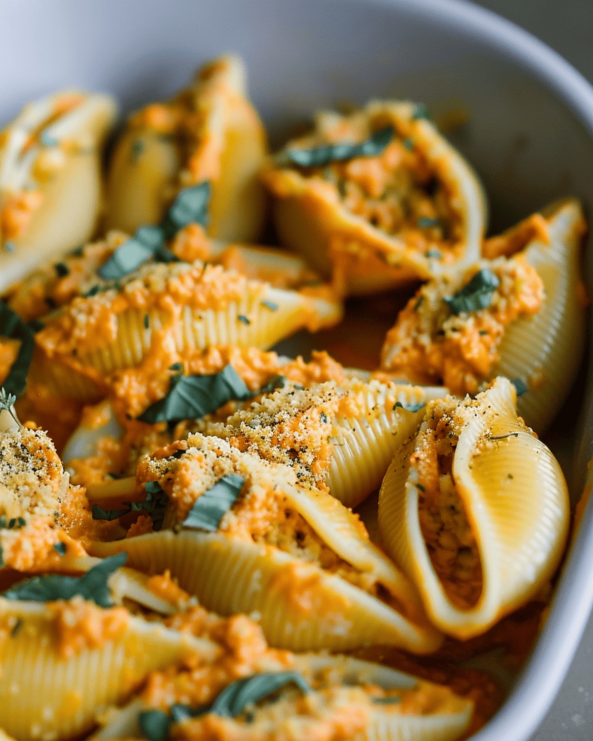 Silky Vegan Pumpkin Ricotta Stuffed Shells Recipe
