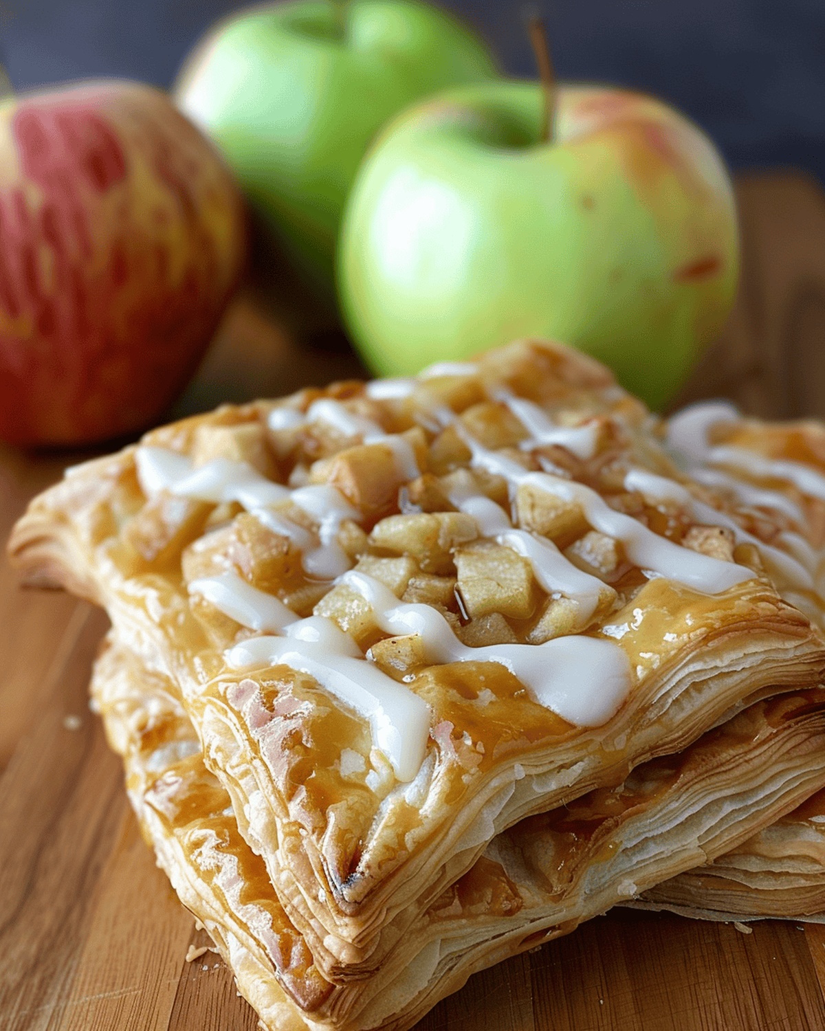 Flaky Cream Cheese Puff Pastry with Apples Recipe