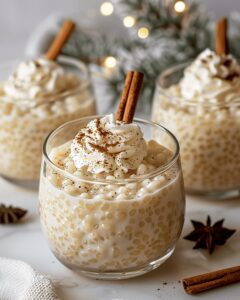 Festive Eggnog Tapioca Pudding Recipe