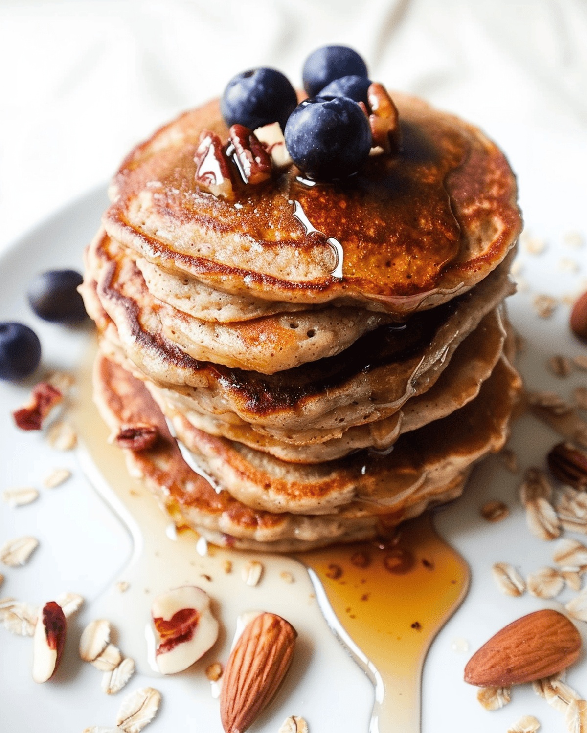 Fluffy Apple Pancakes With Oats Recipe