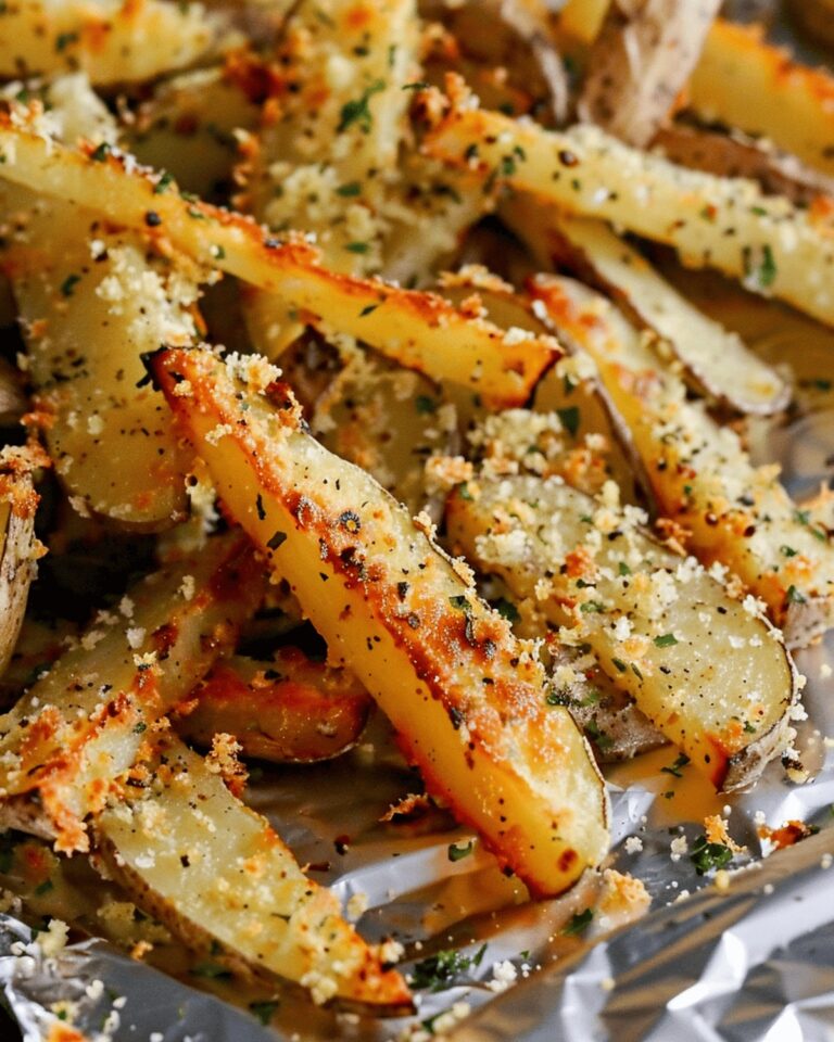 Crispy Garlic Parmesan Baked Steak Fries Recipe