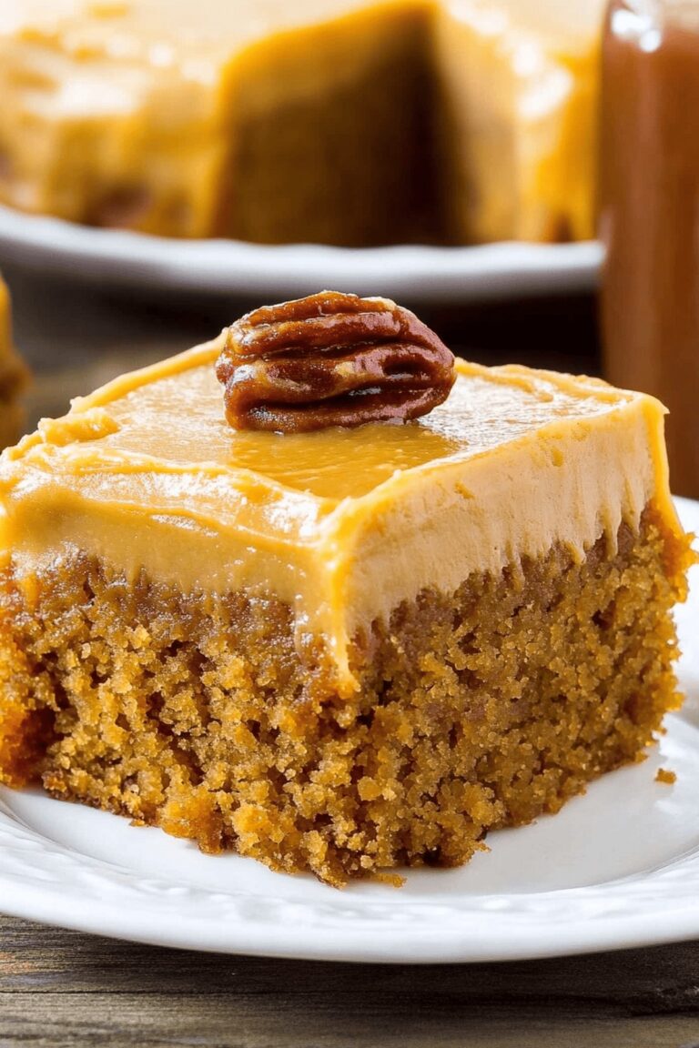 Moist Pumpkin Cake with Caramel Cream Cheese Frosting Recipe