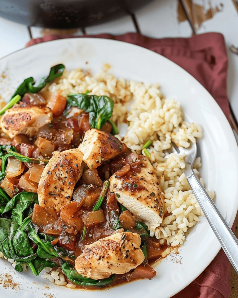 Hearty Chicken and Spinach Skillet Dinner Recipe
