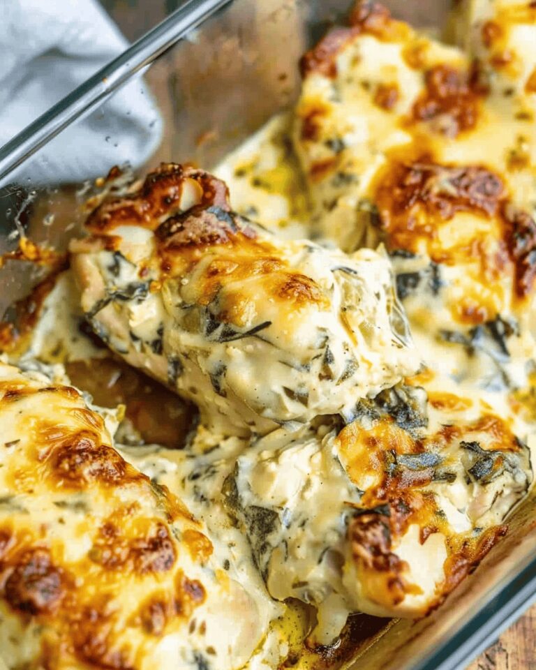 Cheesy Spinach Artichoke Chicken Bake Recipe