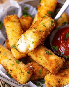 Crispy Keto Mozzarella Sticks Recipe