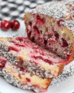 Sweet Cherry Almond Poppyseed Quick Bread Recipe