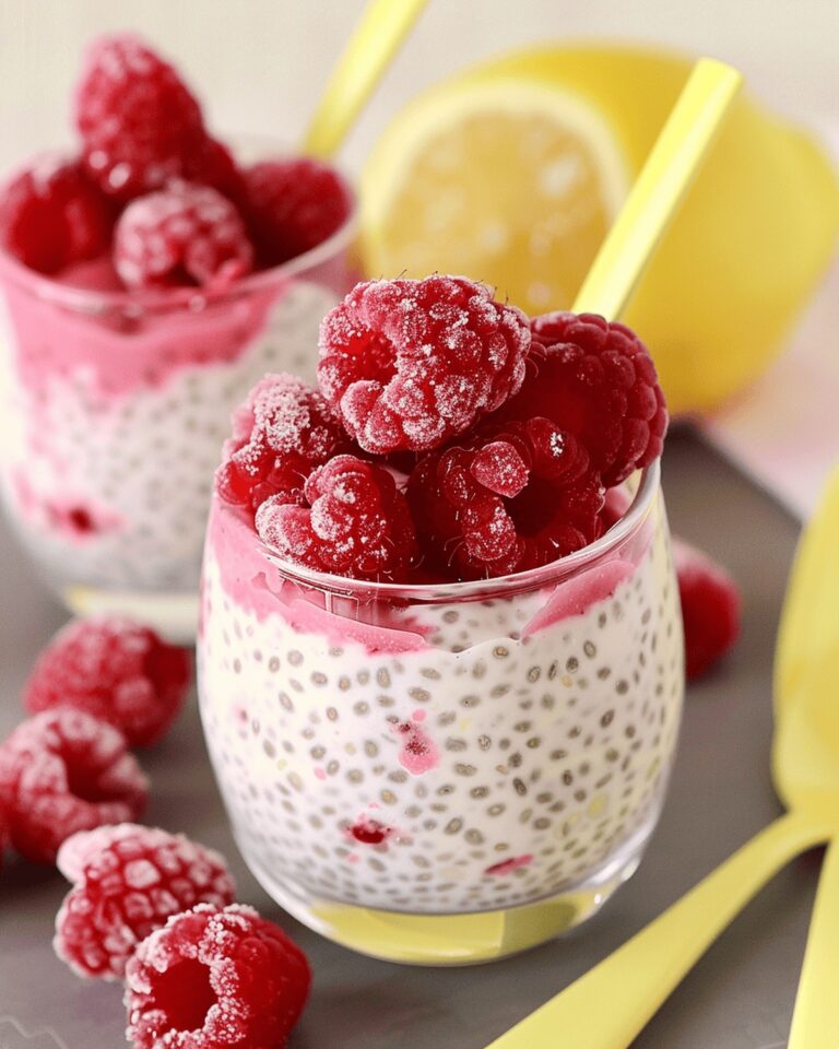 Silky Lemon Raspberry Chia Seed Pudding Recipe