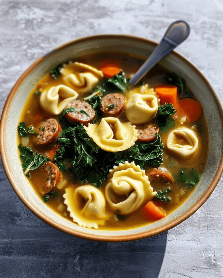 Tortellini Soup with Sausage and Kale Recipe