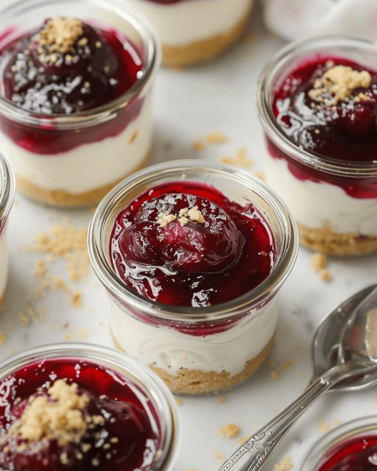 Silky Cherry Cheesecake Jars Recipe