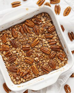 Hearty Pecan Pie Baked Oatmeal Recipe