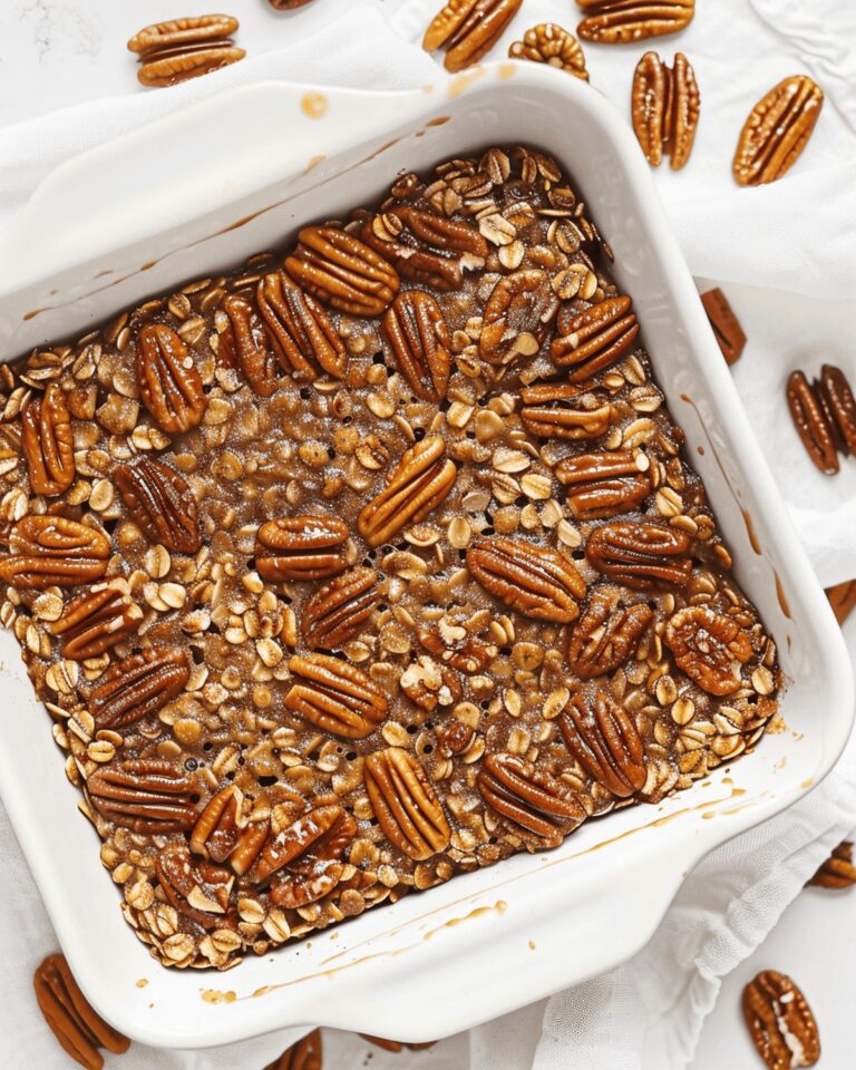 Hearty Pecan Pie Baked Oatmeal Recipe