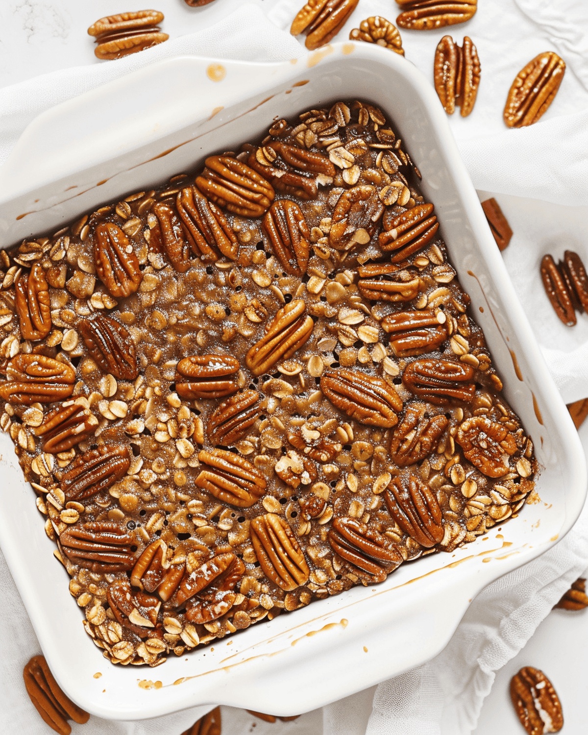 Hearty Pecan Pie Baked Oatmeal Recipe