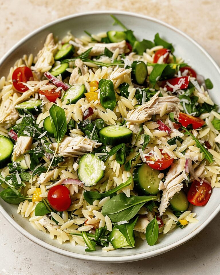 Lemon Orzo Salad with Chicken Recipe