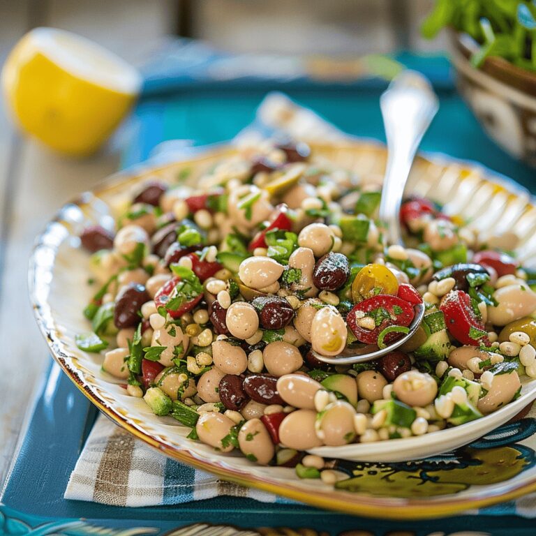 Mediterranean Lemony White Bean Salad Recipe