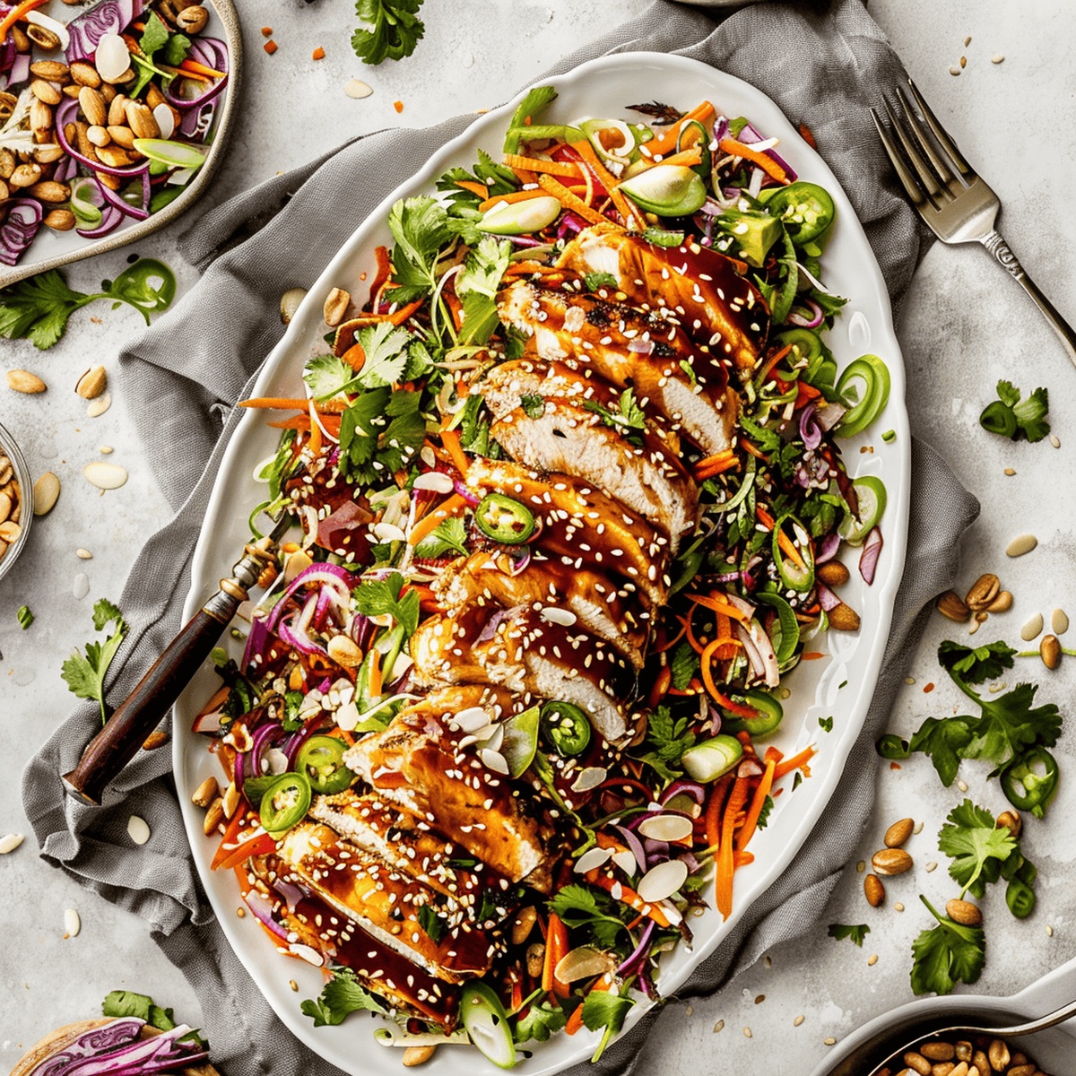Crunchy Sesame Chicken Cabbage Salad Recipe