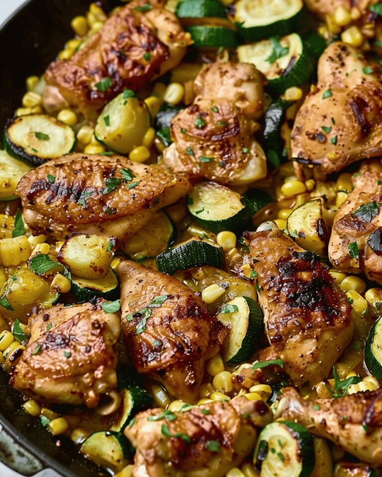 One-Pan Chicken with Charred Corn and Zucchini Recipe