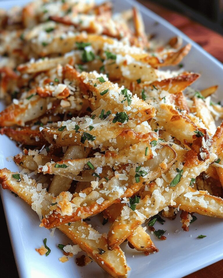 Crispy Baked Parmesan Garlic Fries Recipe